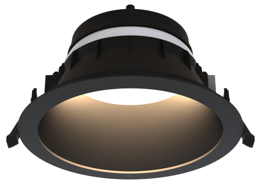 Comfort Downlight Reflektor og Front Sort