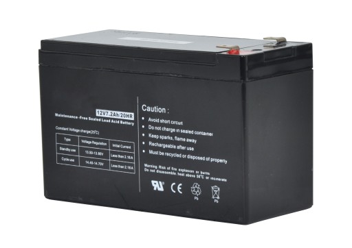 12V 7,2Ah batteri for Gallagher S100, S200, S400 spenningssendere Backuptype - El