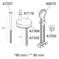 UNI-BRAKETT M/KIPANKER T/LIFT-O Backuptype - VVS