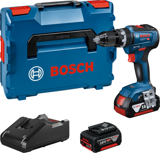 Bosch slagbormaskin GSB 18V-55, 2 x 18 V/4,0 Ah, L-Boxx Backuptype - Værktøj