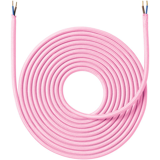 Nielsen Light färgad tygsladd 4 meter - rosa