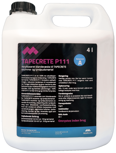 Marlon TAPECRETE P111 akrylpolymer, 4 l Backuptype - Beslag