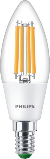 10 stk Master Ultra Efficient LED Candle 2,3W 827 485 lm E14, klar