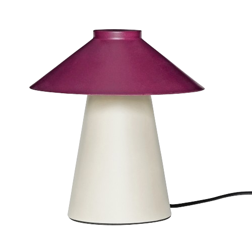 #3 - Hübsch Chipper bordlampe, beige/rød