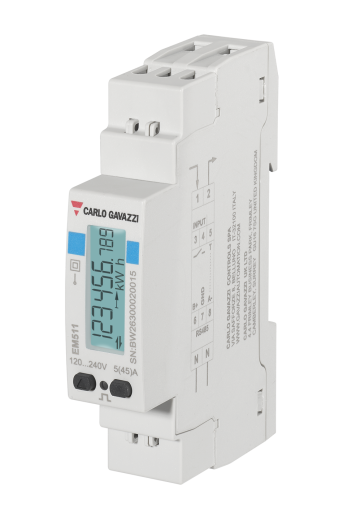 5 stk KWH-måler 1-fase MID-B 45A direkte M-buss, din, 17,5 mm