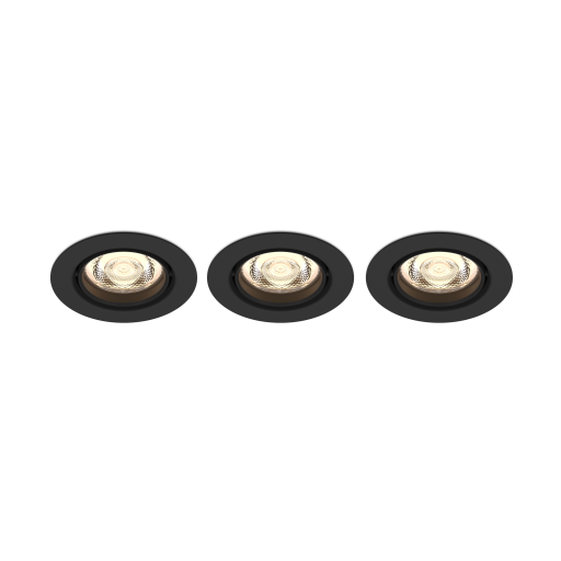 Impala Downlight WarmGlow 6W 2200-2700K dimbar, svart 3-pakning Spotlampe