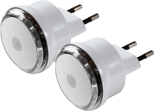 2 stk. LED natlamper med sensor 0,8W