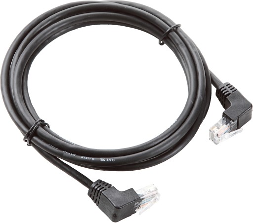 Sort patchkabel 90°