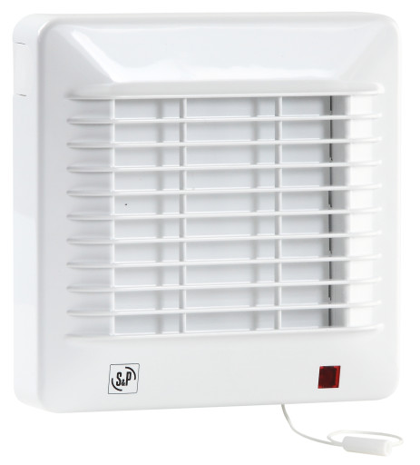 S&P badeværelsesventilator 100CMZ Snoretræk