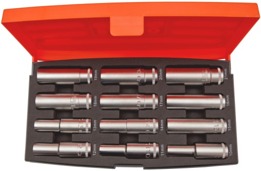 Bahco topsæt 1/2” lange 12 dele