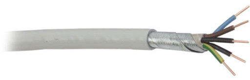 Armeret installationskabel 5x2,5mm²