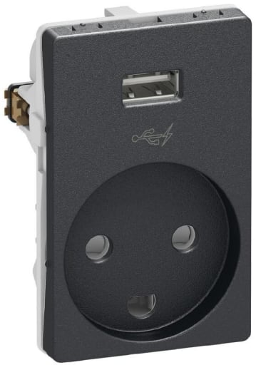 LK Fuga stikkontakt med USB