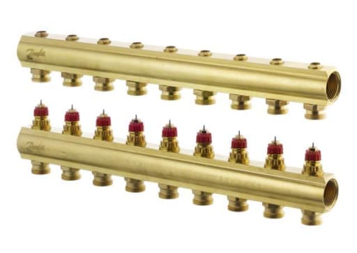 Kob Danfoss Gulvvarmemanifold 9 + 9 uden flowmaler 402032009