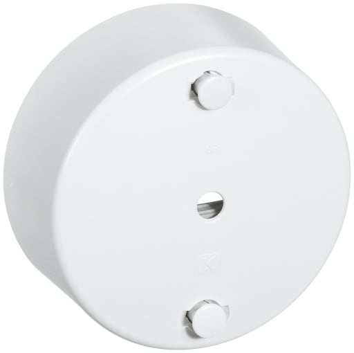 Køb LK Clips roset, Rund, Ø80 mm, 5 polet + jord, Hvid Køb LK Lampeudtag, Rund, Ø84 mm med afdækning, 5 polet