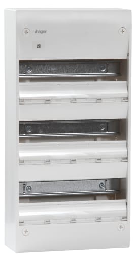 Hager gruppetavle 39 modul med DIN-skinne