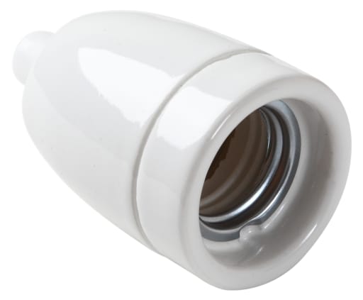 Hvid glaseret porcelænsfatning