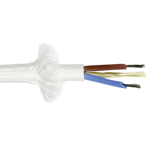 Stofledning opmålt 3x0,75, hvid billede