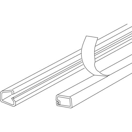 2 meter Minikanal LCD 86 9,5x10 mm hvid
