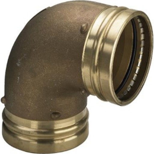 VIEGA Sanpress XL-bøjning 90 grader 76mm af rødgods nuffe/nuffe, SC-Contur