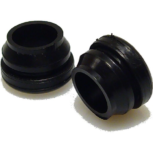 100 stk NYLON BØSNING U.GEV. SORT 10MM