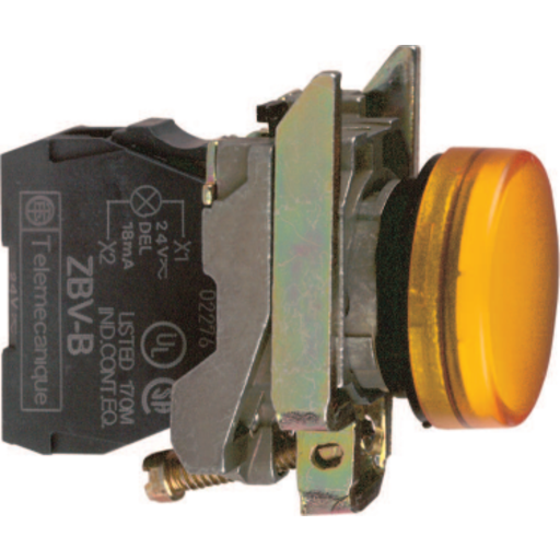 Billede af Lampe Gul 24V AC/DC Komplet XB4BVB5