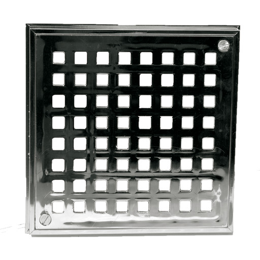 Purus MaxiFlex afløbsrist, rist og ramme, plast, 168x168 mm, krom