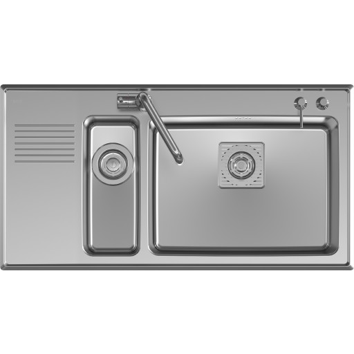 Intra Frame FR97SXHRF køkkenvask, 97x51 cm, rustfrit stål