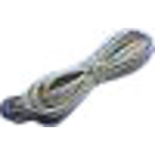 Telefon patchkabel med RJ11 (6P4C) plug og hvid yderkappe, 5 meter