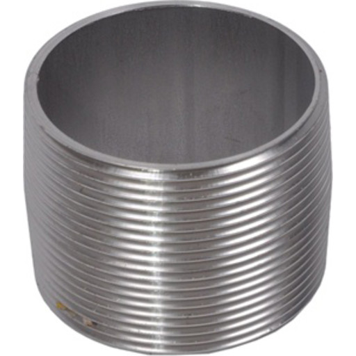 Rustfrit sammenskåret nippelrør 1/2"