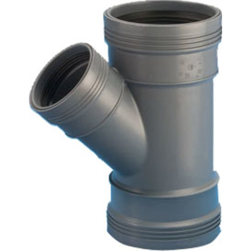 Wafix Plus grenrør, 45°, Ø110x50 mm, plast, grå