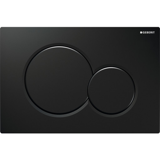 Geberit Sigma 01 Round betjeningsplade, sort billede