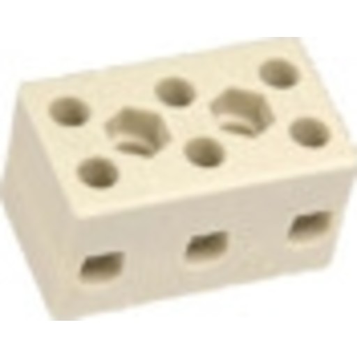 Kronemuffe porcelæn 3 polet 2,5 mm²