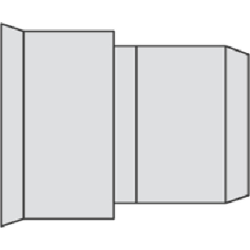 Heklenål 175 x 160 mm overgang til glatt erme, uten gummiring Backuptype - VA