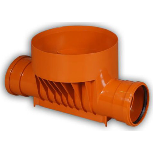 Rense- & inspektionsbrønd 160x315 mm, lige gennemløb