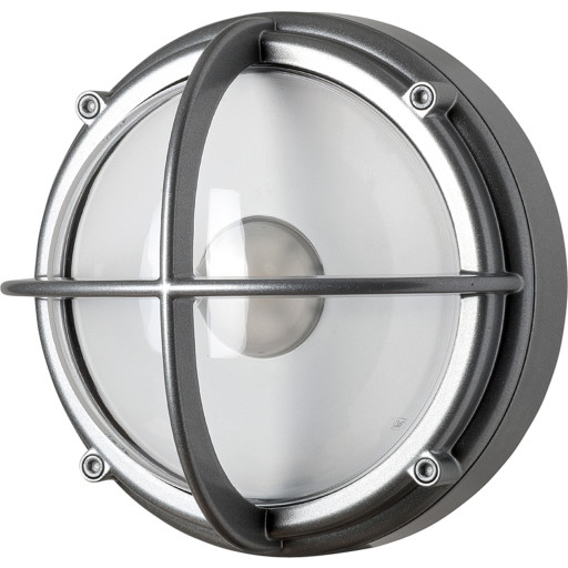 LK Skotlampe LED 6,5w 4000K, (671 lumen), uafskærmet klar, alufarvet