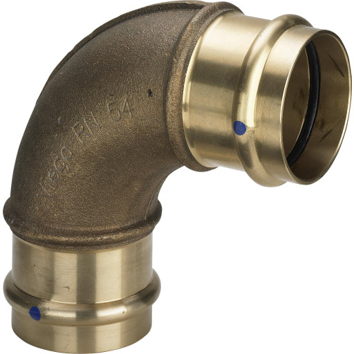 Viega Sanipress vinkel, 90°, brugsvand, muffe/muffe, 15 mm billede