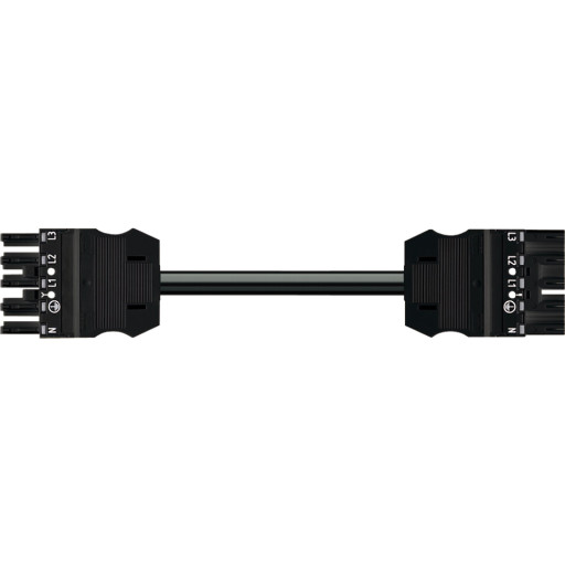 Mellemkabel 6M 5G2,5 Hun-Han Sort