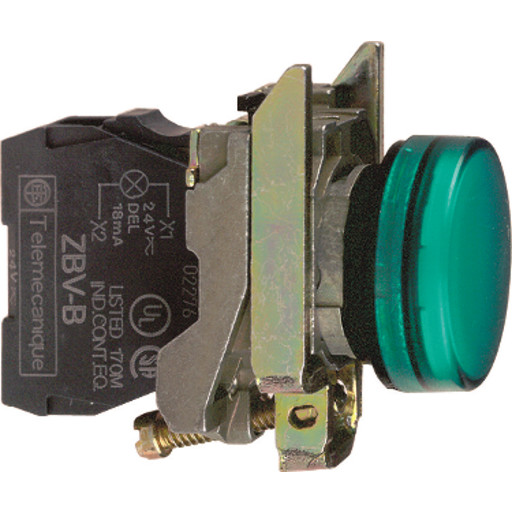 Billede af Schneider Harmony lampe komplet grøn 230-240V