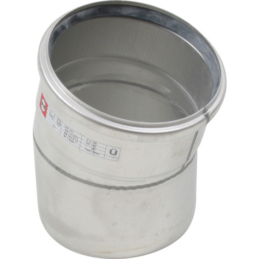 Blücher EuroPipe afløbsbøjning, 15°, Ø160 mm, rustfrit stål