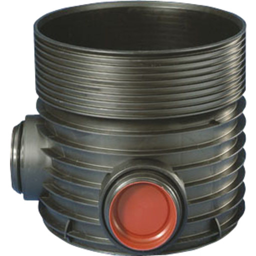 Wavin Tegra PP rense- & inspektionsbrønd 600/160mm T1 90°, 90° gennemløb for glat rør.