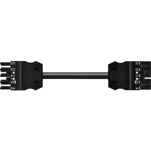 Winsta Mellemkabel 5M 5G1,5 HFFR Sort Hun-Han Sort Stik