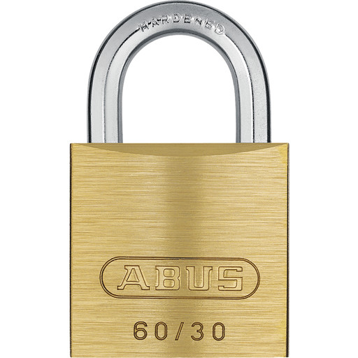 Abus 60/30 hængelås, messing billede