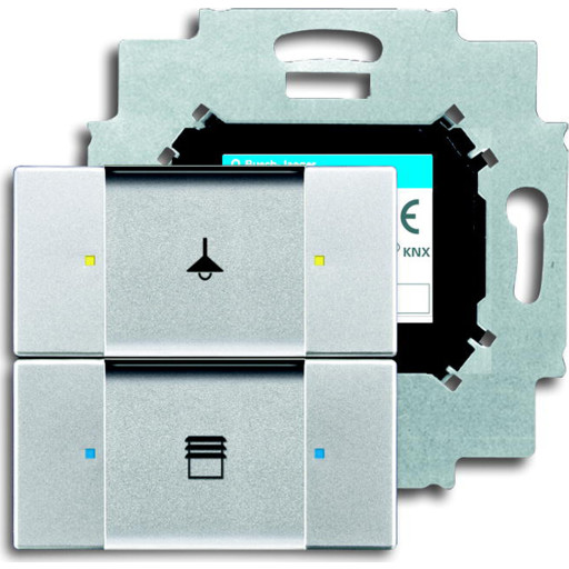 KNX Styreelement 2-push aluminium sølv