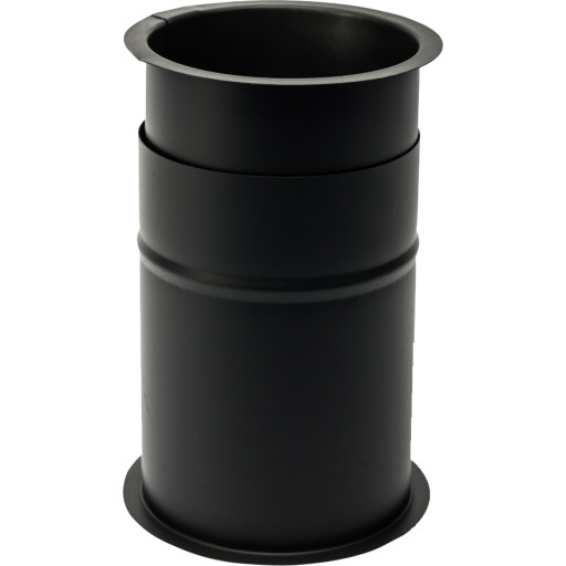 Bilde av 130 mm Metalbestos Sort røykrør mur gjennomføring telesk. 200-360 mm