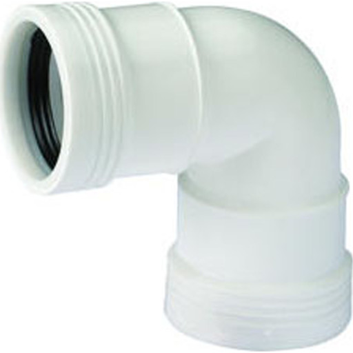 Wavin Wafix afløbsbøjning, 87,5°, Ø50 mm, plast, hvid