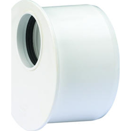 Wavin Wafix reduktion, kort, Ø75x50 mm, plast, hvid