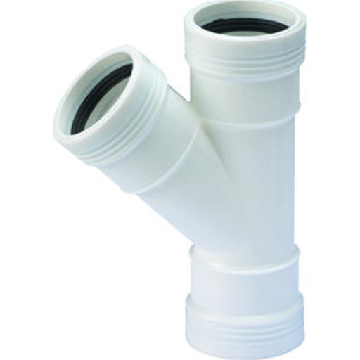 Wavin Wafix grenrør, 45°, Ø50 mm, plast, hvid