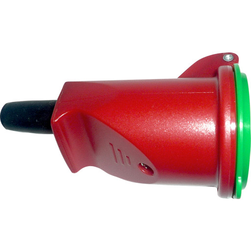 Elworks brudsikker forlængerledning med jord i rød/grøn