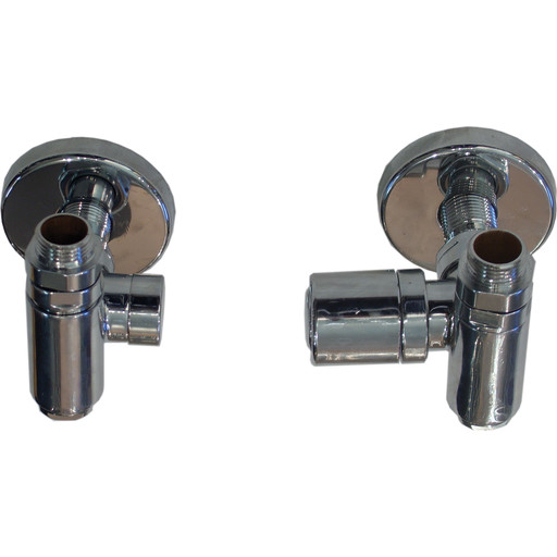 KRISS Corner combi 1/2´´ v/l ventilsæt m/tilslutningsrør & ros.,krom