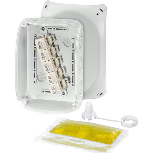 Billede af Forgreningsdåse WP1010G 4-10 mm² grå med gel 180x130x77 mm